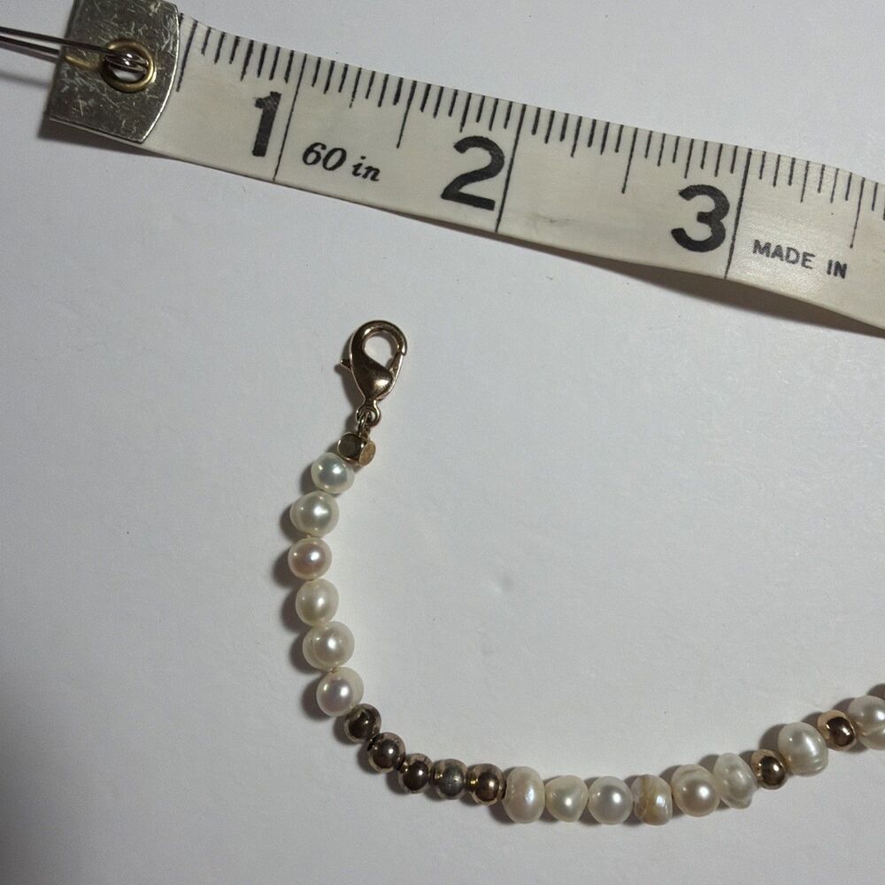 Ettika Mixed Up Freshwater Pearl Beaded Choker Necklace Gold Tone Adjustable 15" - Picture 4 of 8